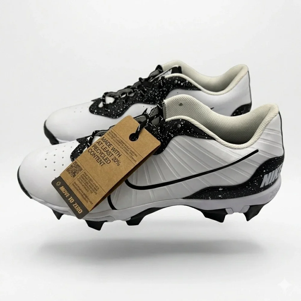 Nike Alpha Huarache 4 Keystone Mens 10 White Black DJ6524-106 Cleats